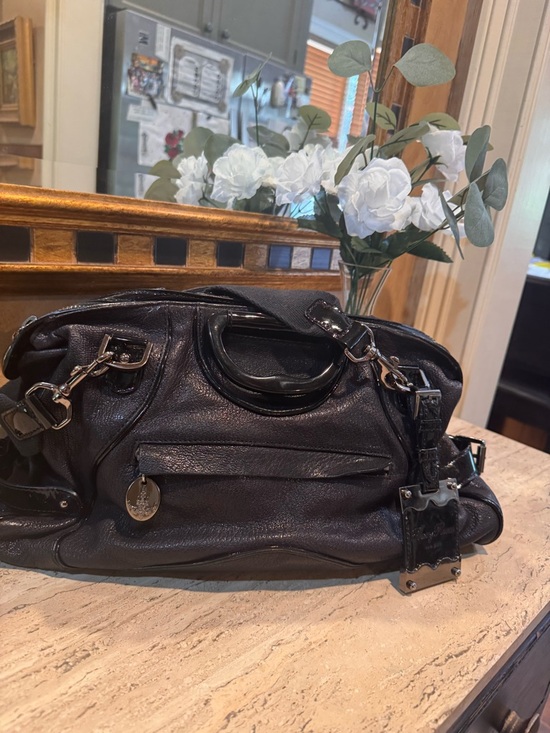 Tracy Reese Black Leather Satchel with Black Hardware main image 3